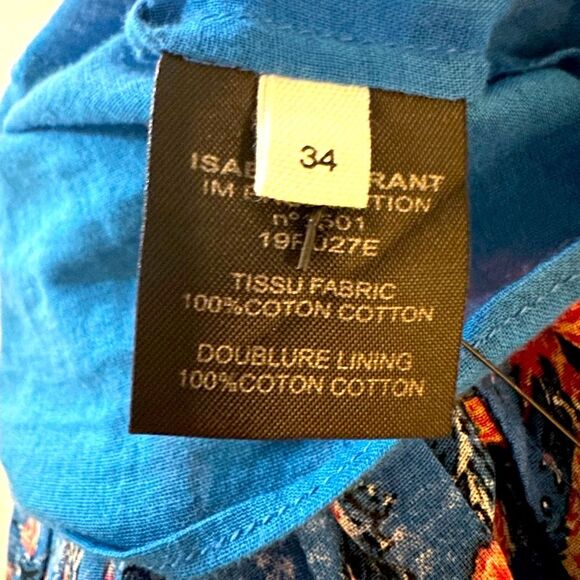 Isabel Marant Étoile Blue & Red Floral Mini Skirt FR 34/ US XS - Picture 4 of 4